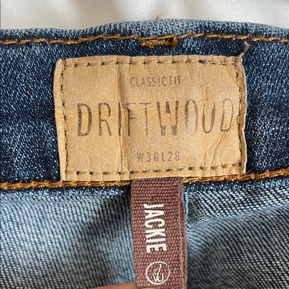 DRIFTWOOD Jackie Rose Floral Embroidered Distressed Mid-Rise Skinny Jean Size 30 - Picture 10 of 12